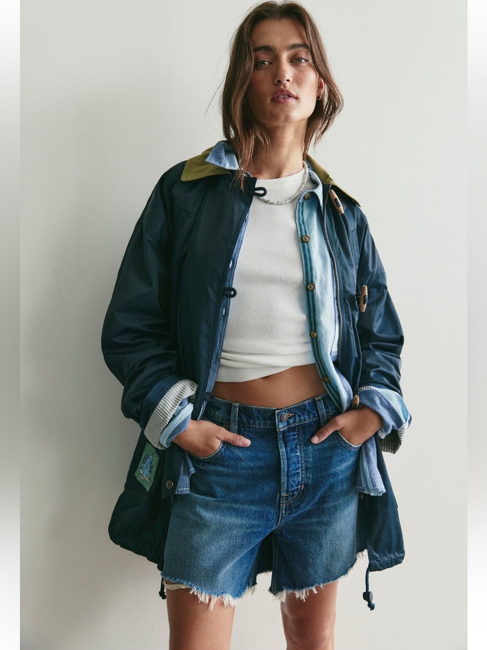 Free People X We The Free Captains Jacket in Navy Size Small Brand New NWT ⚓️
